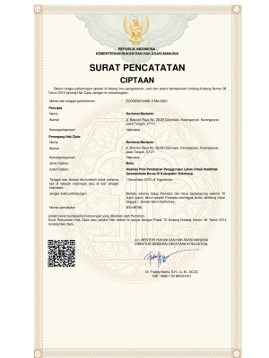 Rochmat Martanto | Buku - Analisis Pola Perubahan Penggunaan Lahan untuk Stabilitas Swasembada Beras di Kabupaten Sukoharjo | 2019