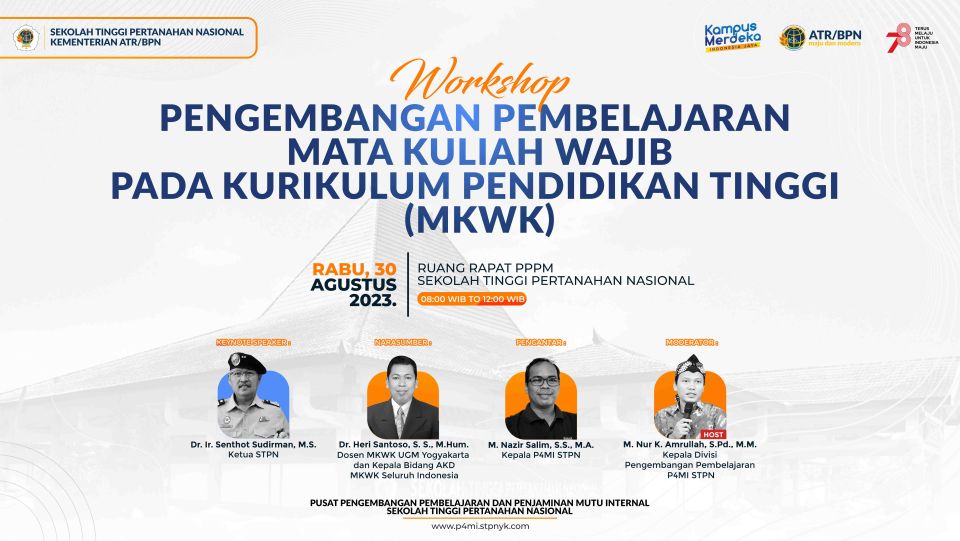 Workshop Pengembangan Pembelajaran Mata Kuliah Wajib Pada Kurikulum Perguruan Tinggi (MKWK)